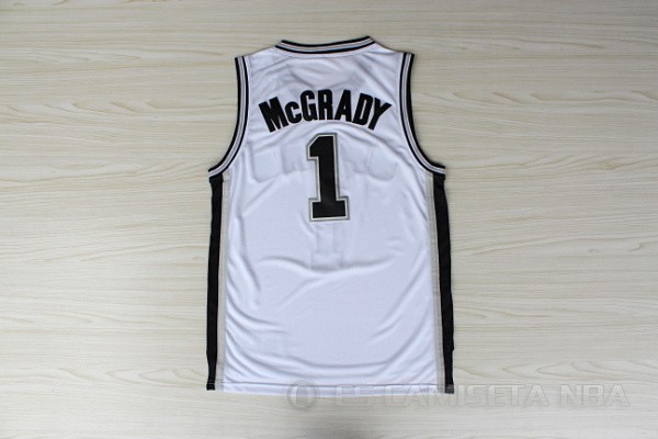 Camiseta McGrady #1 San Antonio Spurs Blanco - Haga un click en la imagen para cerrar